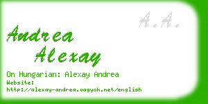 andrea alexay business card